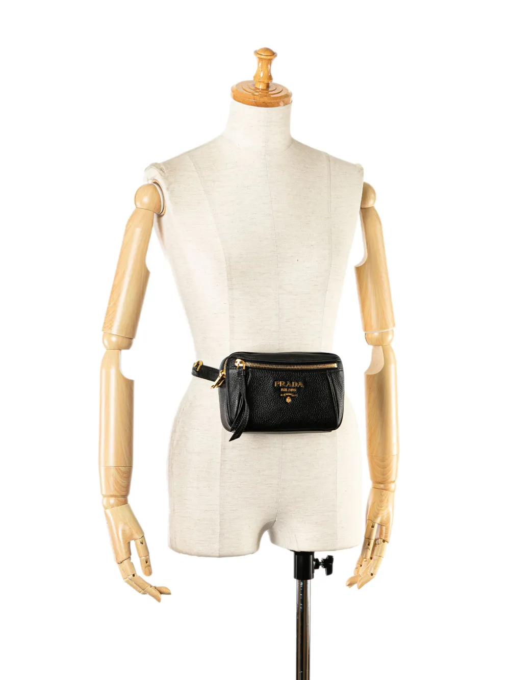 Prada Pre Owned 2000 2023 Vitello Daino Convertible Belt Bag Black FARFETCH SA