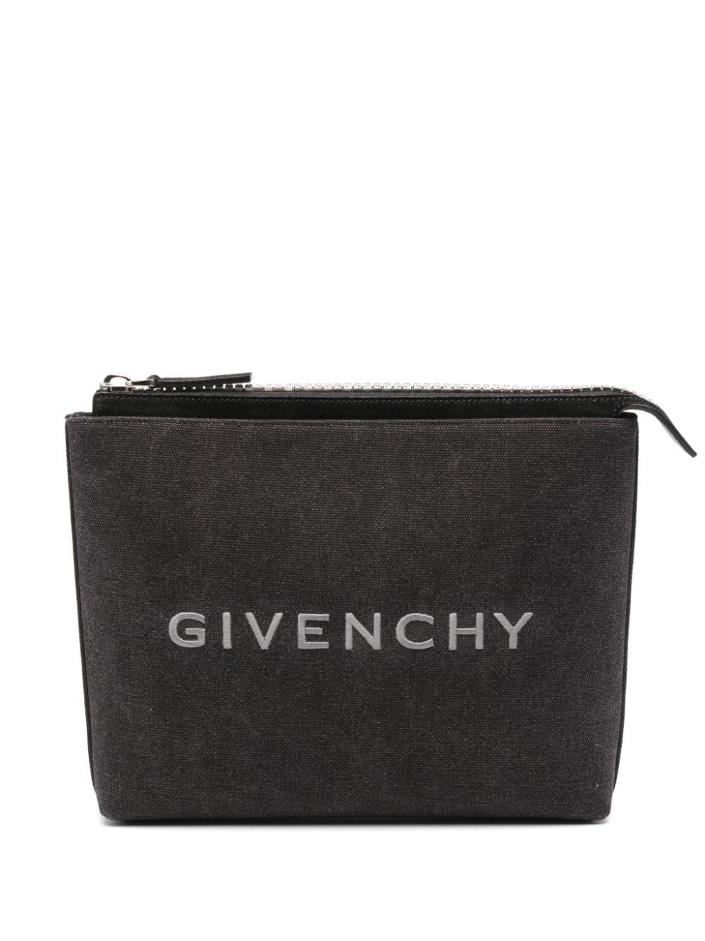 Shop Givenchy Canvass Clutch Bag In Black