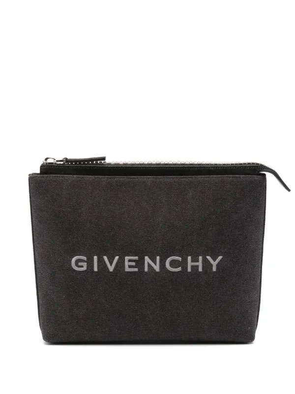 Givenchy Canvass Clutch Bag Black FARFETCH AO