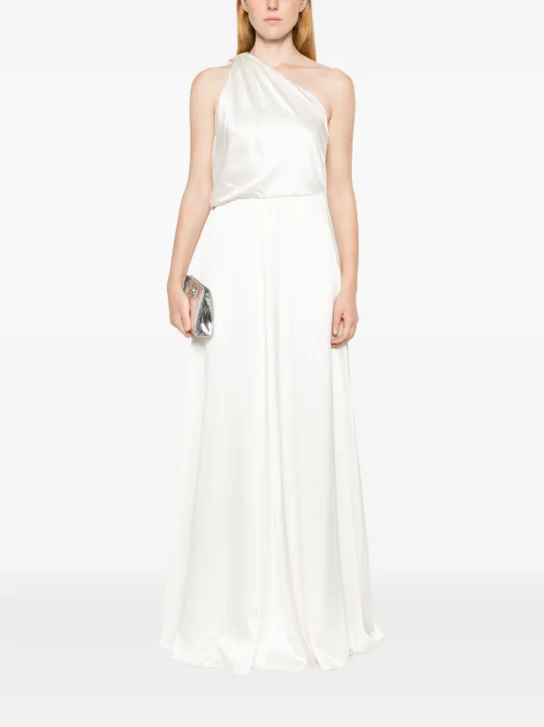 ワンピース MAX MARA PAMELA SATIN ONE-SHOULDER DRESS Max Mara Pamela Maxi Dress | White | FARFETCH
