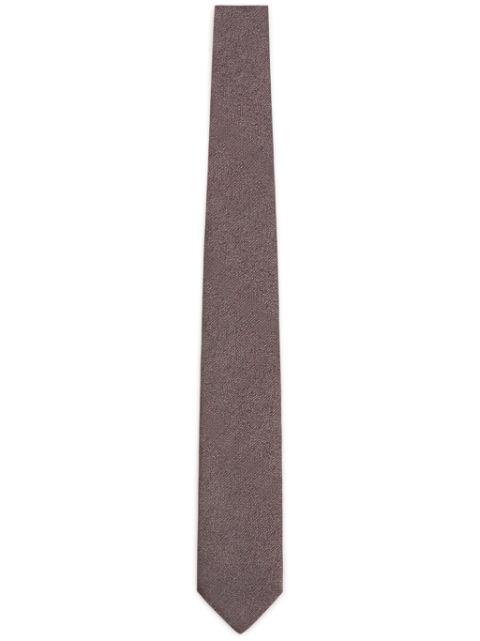 Lanvin herringbone-pattern silk tie Men