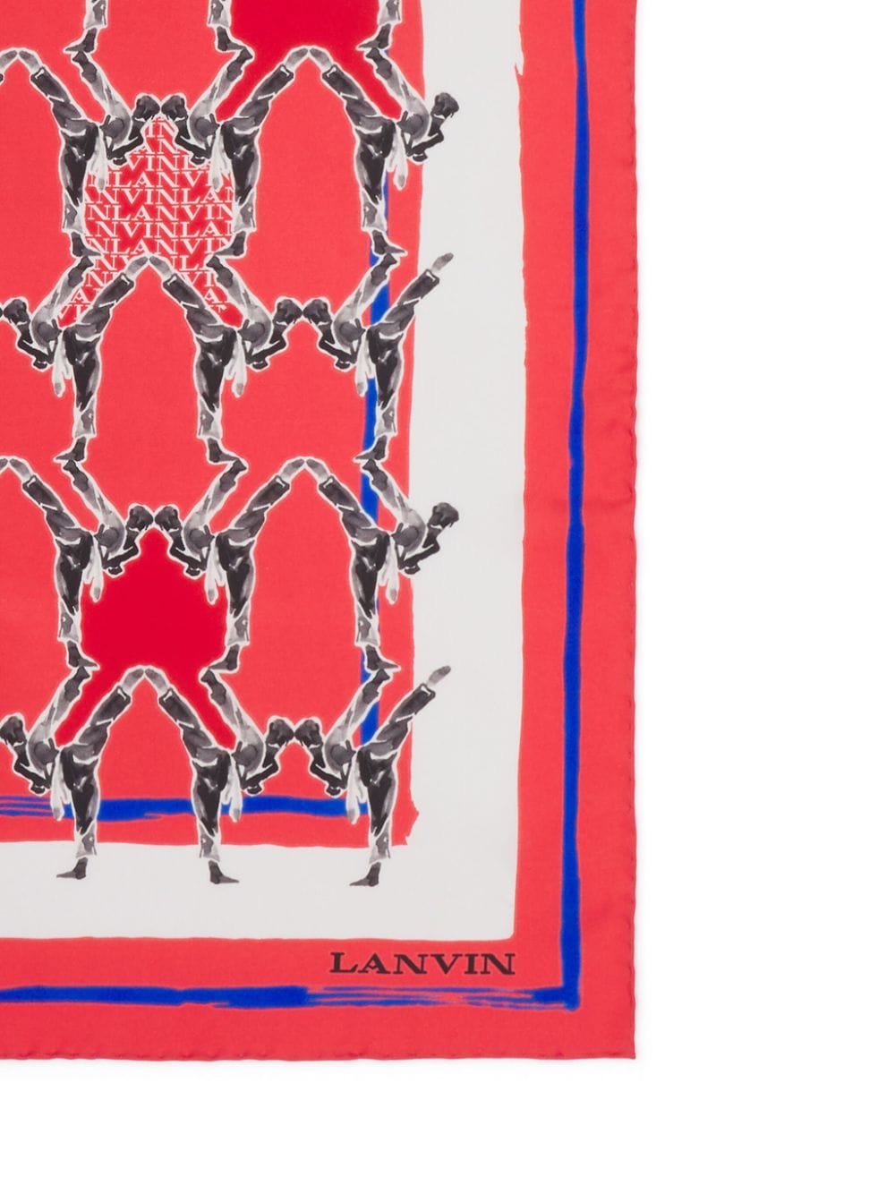 Lanvin abstract-print silk scarf - Rood