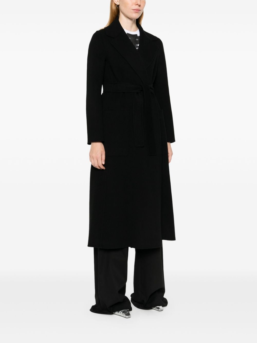 Shop 's Max Mara Paolore Maxi Coat In Black