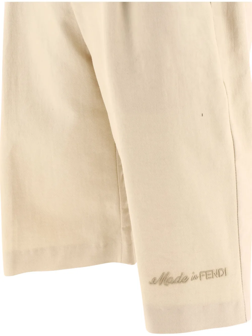 Fendi Kids Shorts van katoen-linnenmix Beige