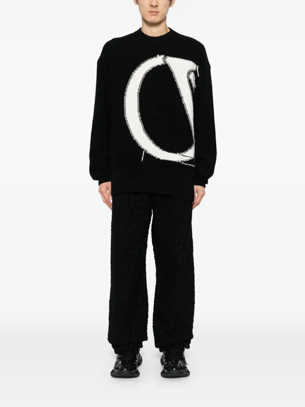 Off-White Wollen trui - Zwart