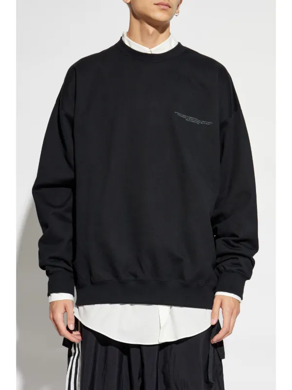 Y-3 logo-printed Crew Neck Sweatshirt | Black | FARFETCH