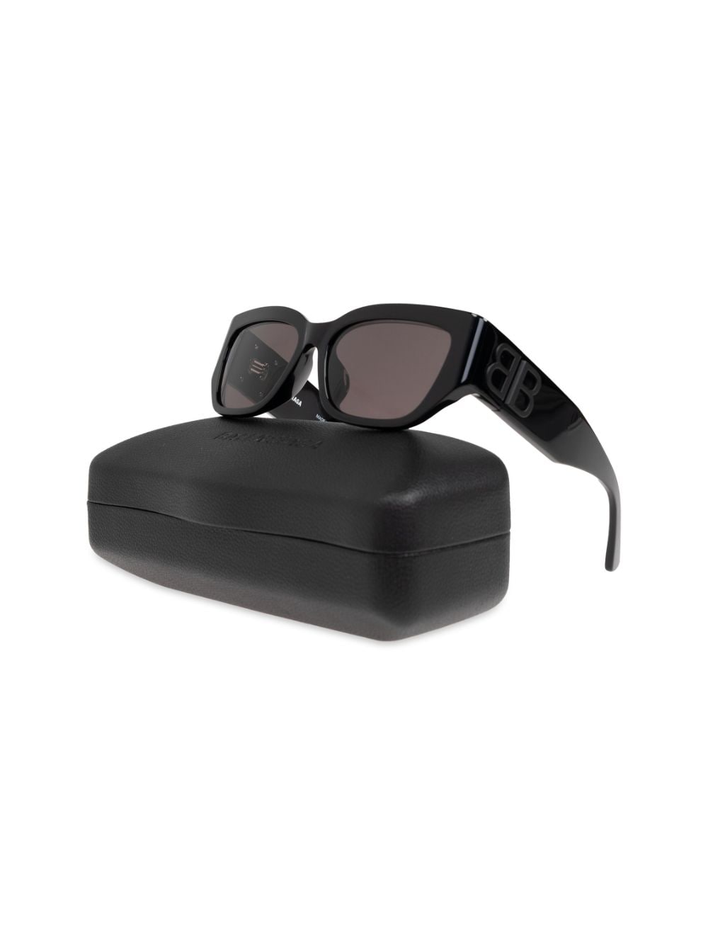 Shop Balenciaga Bb-logo Sunglasses In Black