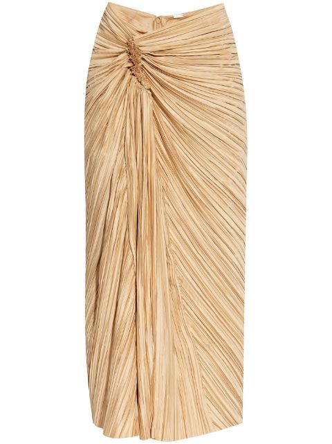 Cult Gaia draped-detailed midi skirt Women