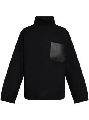 【送料&関税込】J.W. Anderson Black High Neck Sweater With F JW Anderson Knitted Sweaters for Men - Shop Now on FARFETCH