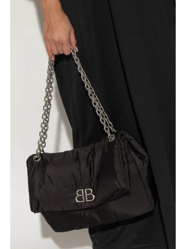 BALENCIAGA ★ ナイロン製 モナコ バッグ / ブラック Balenciaga Monaco ショルダーバッグ M | ブラック | FARFETCH JP