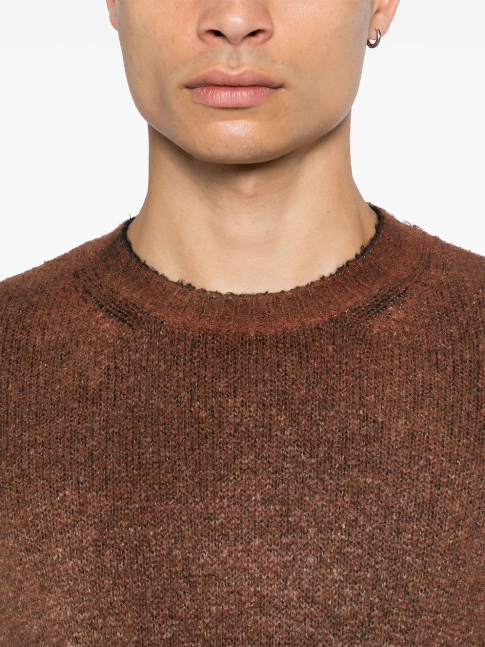 Shop Avant Toi Chunky-knit Jumper In Brown