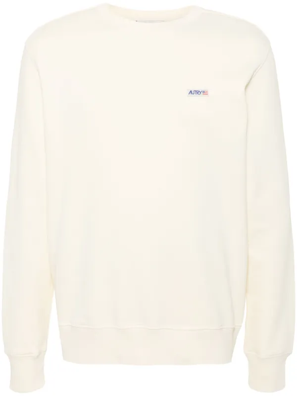 【送料&関税込】Autry Grey Crewneck Sweater With Logo Patch Autry Crew-neck Sweatshirt With Logo Patch | italist, ALWAYS