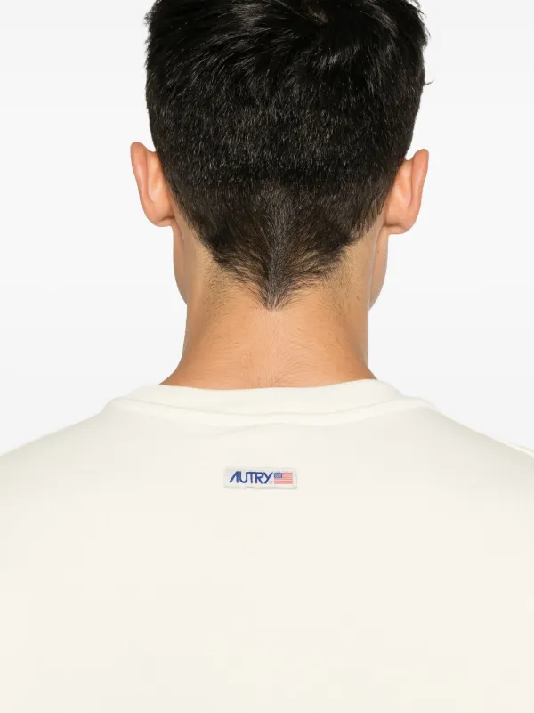 AUTRY ロゴコットンスウェットシャツ Autry ロゴ スウェットシャツ | ブルー | FARFETCH JP