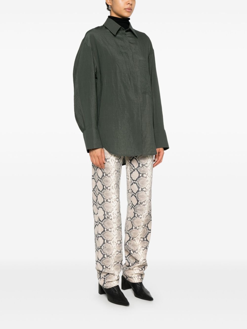 Shop Christian Wijnants Tahera Shirt In Green