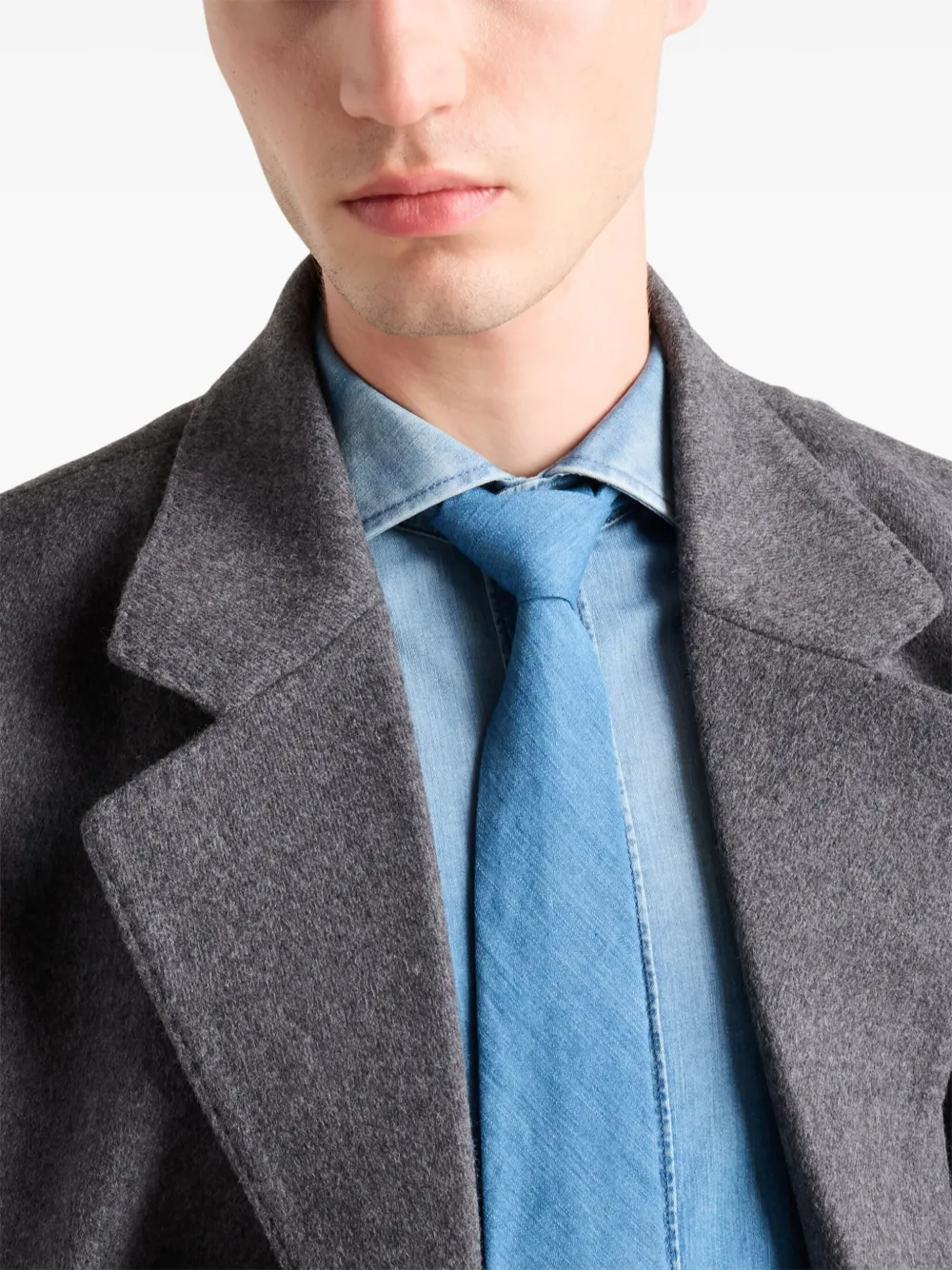 Prada Overhemd met logo Blauw