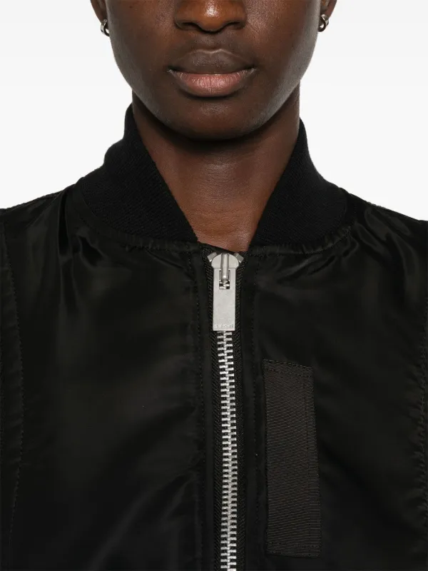 Sacai Twill x Knit Bomber Jacket | Black | FARFETCH IN