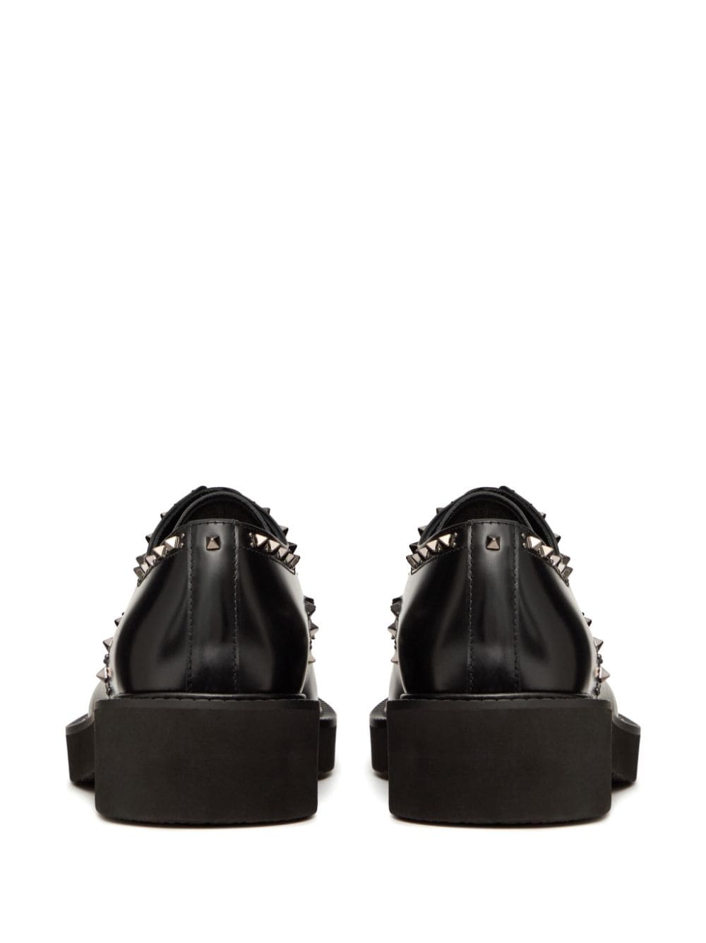 Shop Valentino Rockstud Derby Shoes In Black