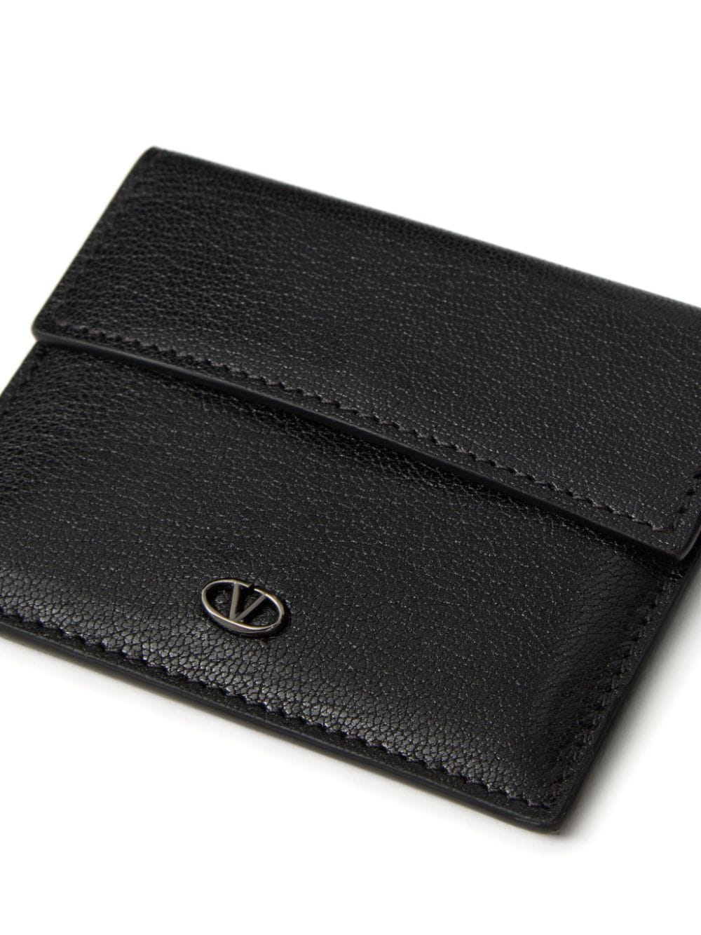 Shop Valentino Vlogo The Bold Edition Card Holder In Black