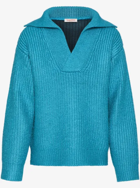 Valentino Garavani pull à empiècements en soie