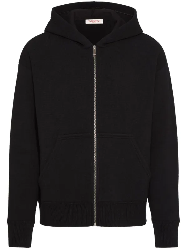 Valentino Garavani Zipped Hoodie Black FARFETCH KW