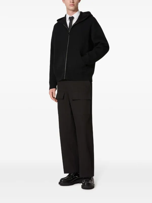 Valentino Garavani Zipped Hoodie | Black | FARFETCH CA