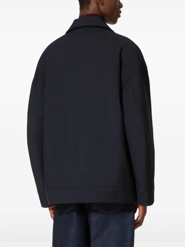 Valentino Garavani ジップアップ ボンバージャケット | ブルー Valentino Garavani ジップアップ ボンバージャケット | ブルー