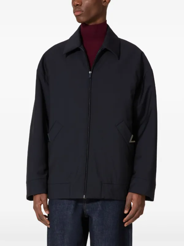 【レビューで送料無料】 Garavani Valentino ジップアップ ブルー | ボンバージャケット ジャケット・アウター