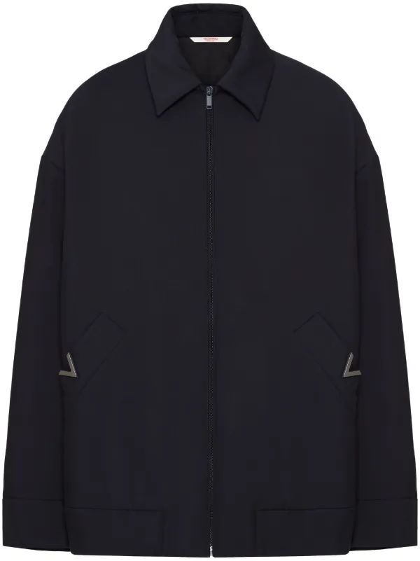 Valentino Garavani ジップアップ ボンバージャケット | ブルー