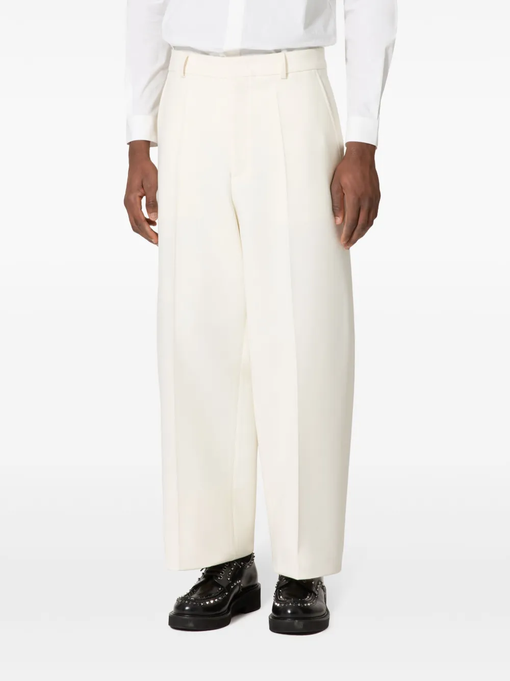 Valentino Garavani Broek van scheerwolblend Wit
