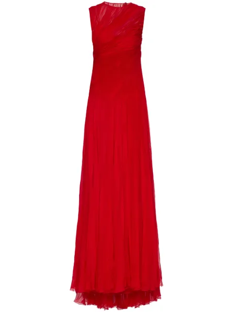Valentino Garavani plissé silk gown 