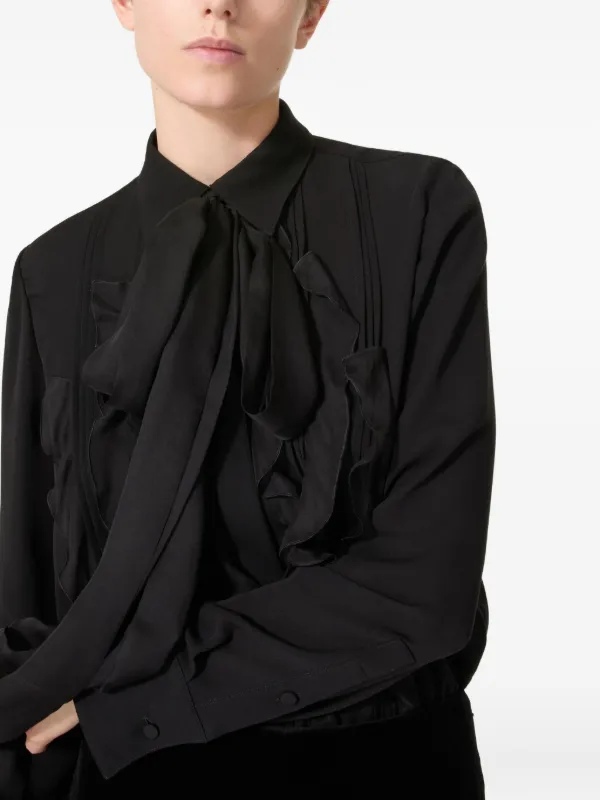 Valentino Garavani シルク トップ | ブラック | FARFETCH JP