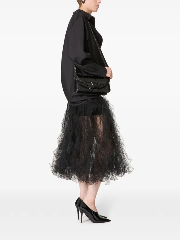 Valentino Garavani チュールパネル スカート | ブラック | FARFETCH JP