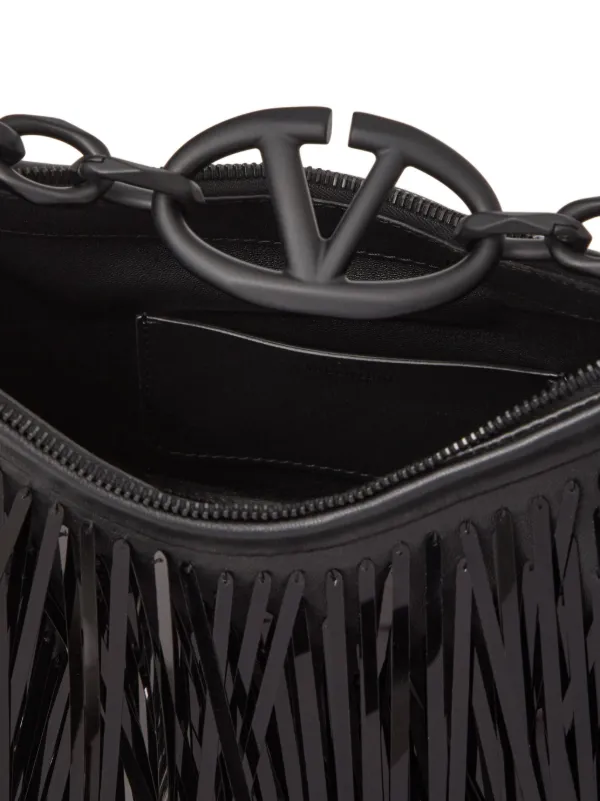 Valentino Garavani Mini VLogo Moon Shoulder Bag | Black | FARFETCH