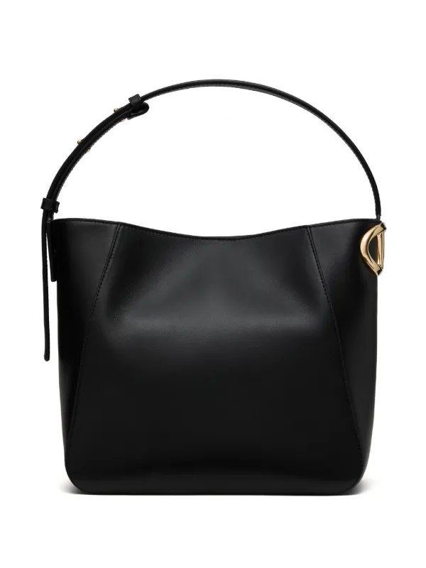 ショルダーバッグ・ポシェット Valentino Garavani Black Leather Vlogo Bucket Bag 24316480_54862030_600.jpg