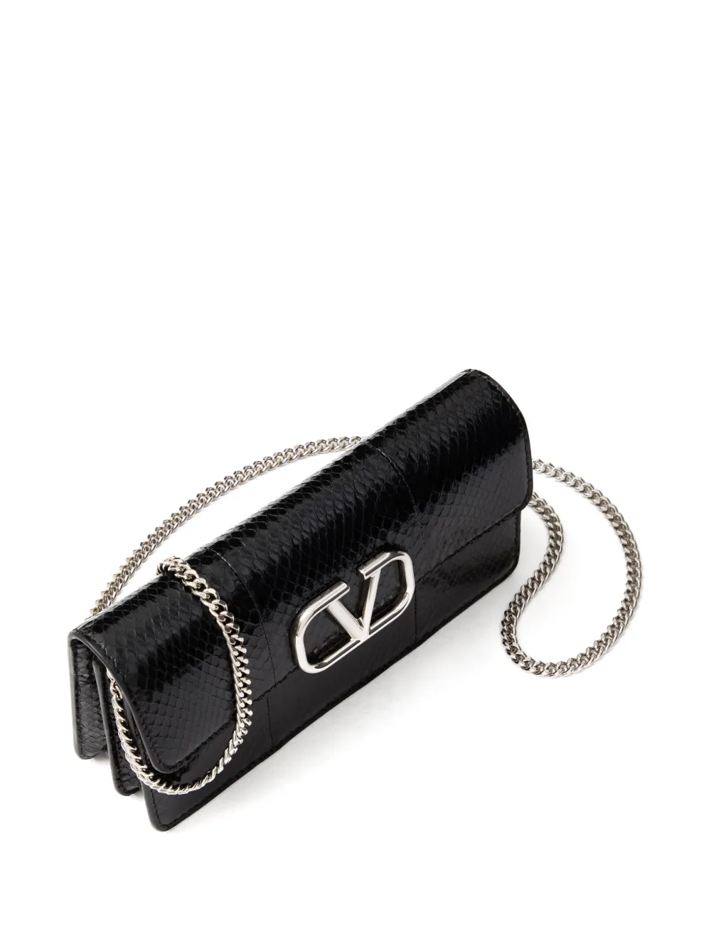 Affordable Valentino Garavani VLogo Signature leather chain wallet WOMEN