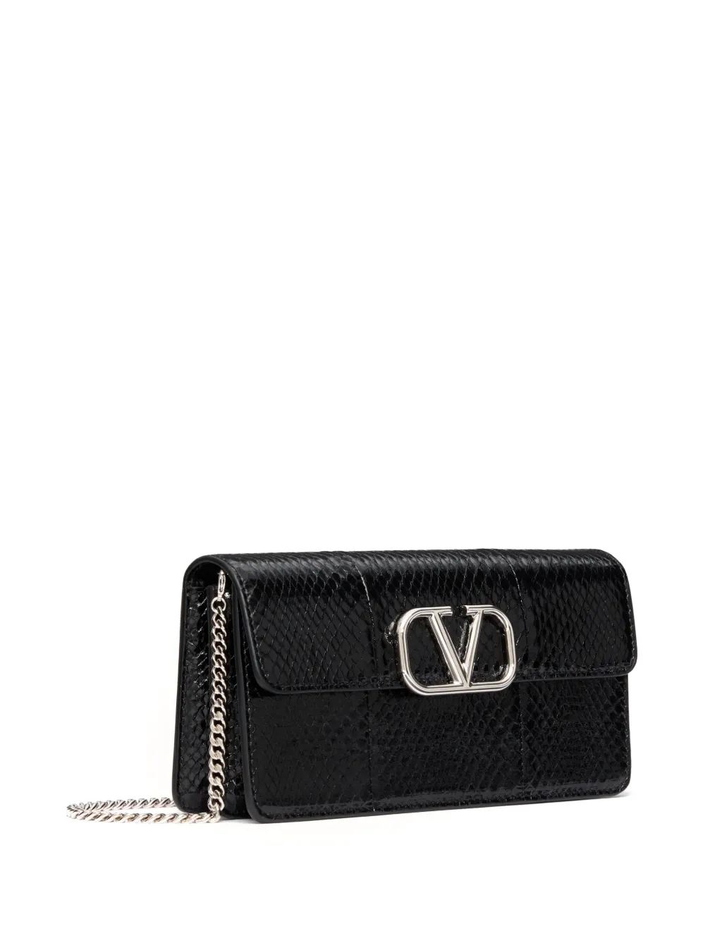 Affordable Valentino Garavani VLogo Signature leather chain wallet WOMEN