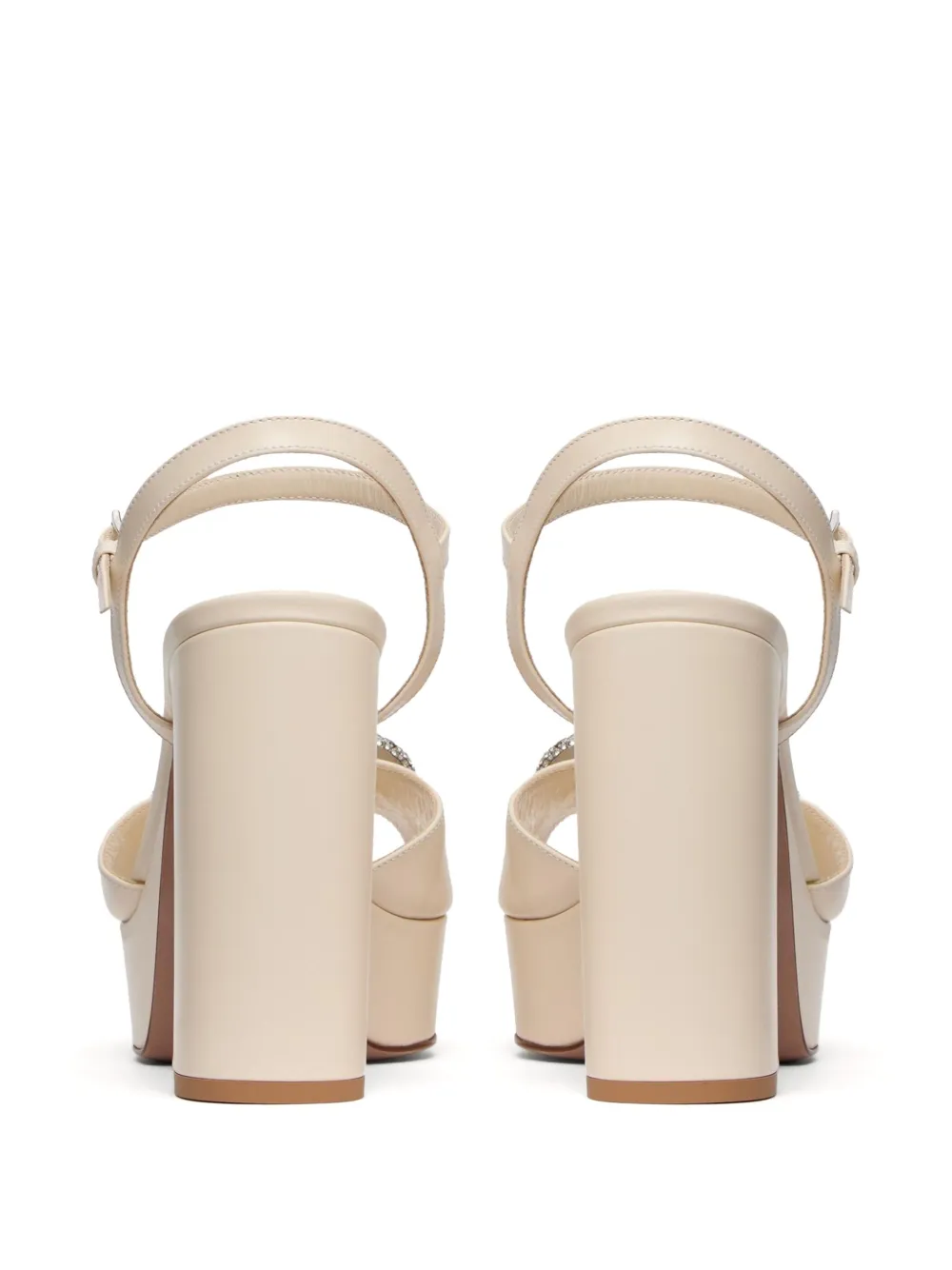 Valentino Garavani 115 mm VLogo Signature sandalen met plateauzool Beige