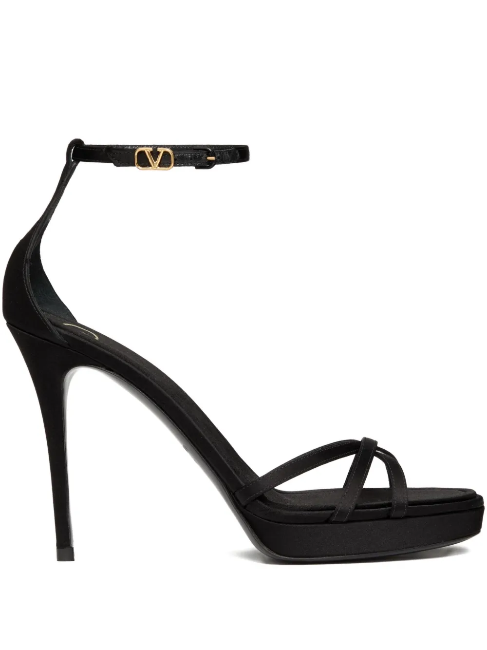 Valentino Garavani 105mm Logo-buckle sandals Black