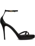 Valentino Garavani 120mm Eveninglam satin platform sandals - Black
