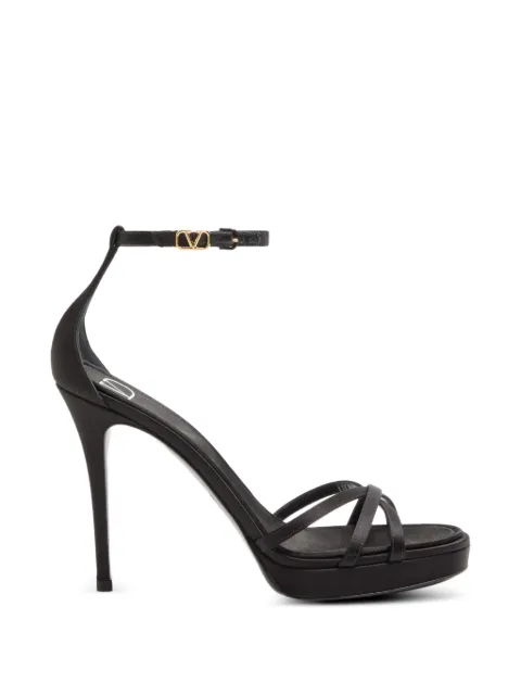 Valentino Garavani — Eveninglam satin platform sandals