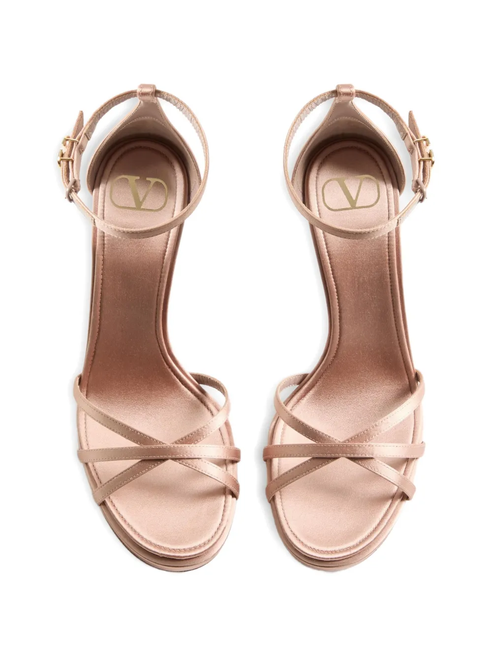 Eveninglam satin platform sandals