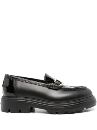 Ferragamo ガンチーニ ローファー | ブラック | FARFETCH JP