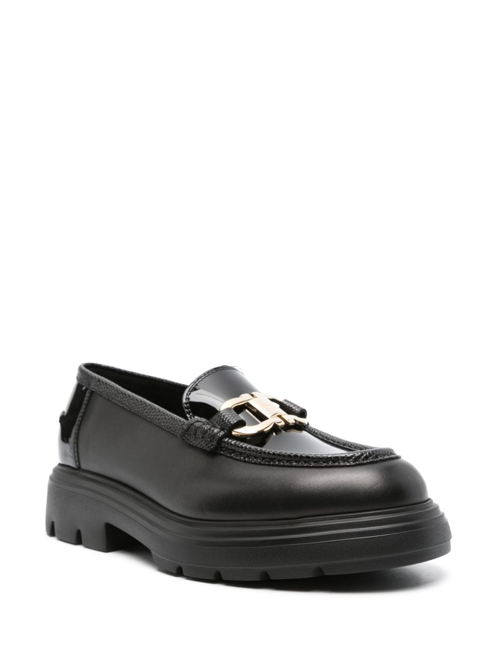 Ferragamo Loafers met Gancini-plakkaat - Zwart