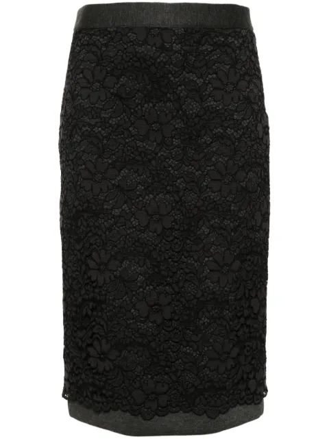 P.A.R.O.S.H. falda midi con encaje