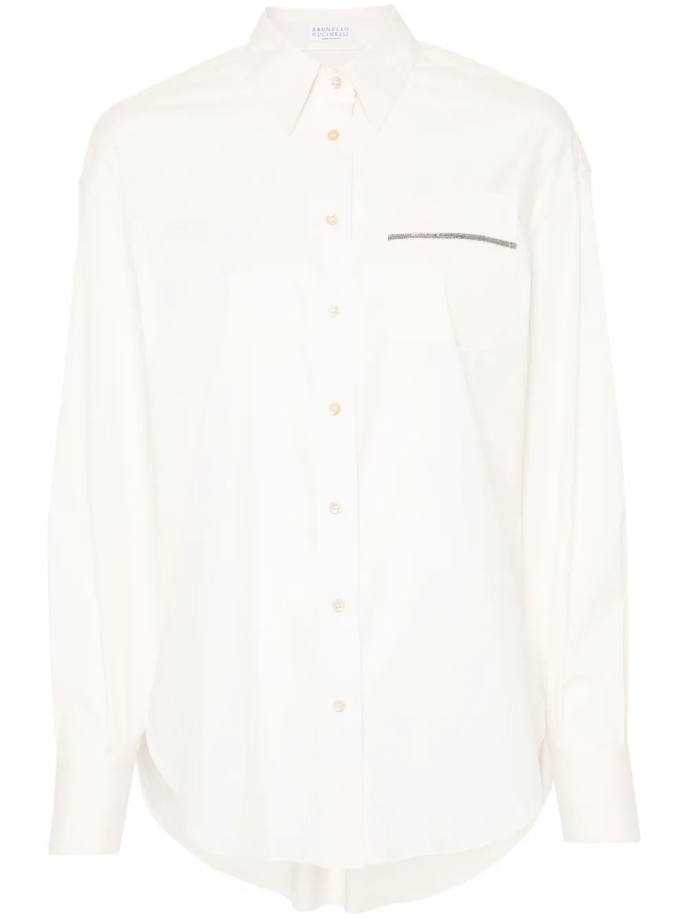 Brunello Cucinelli Blouse met kettingdetail Wit