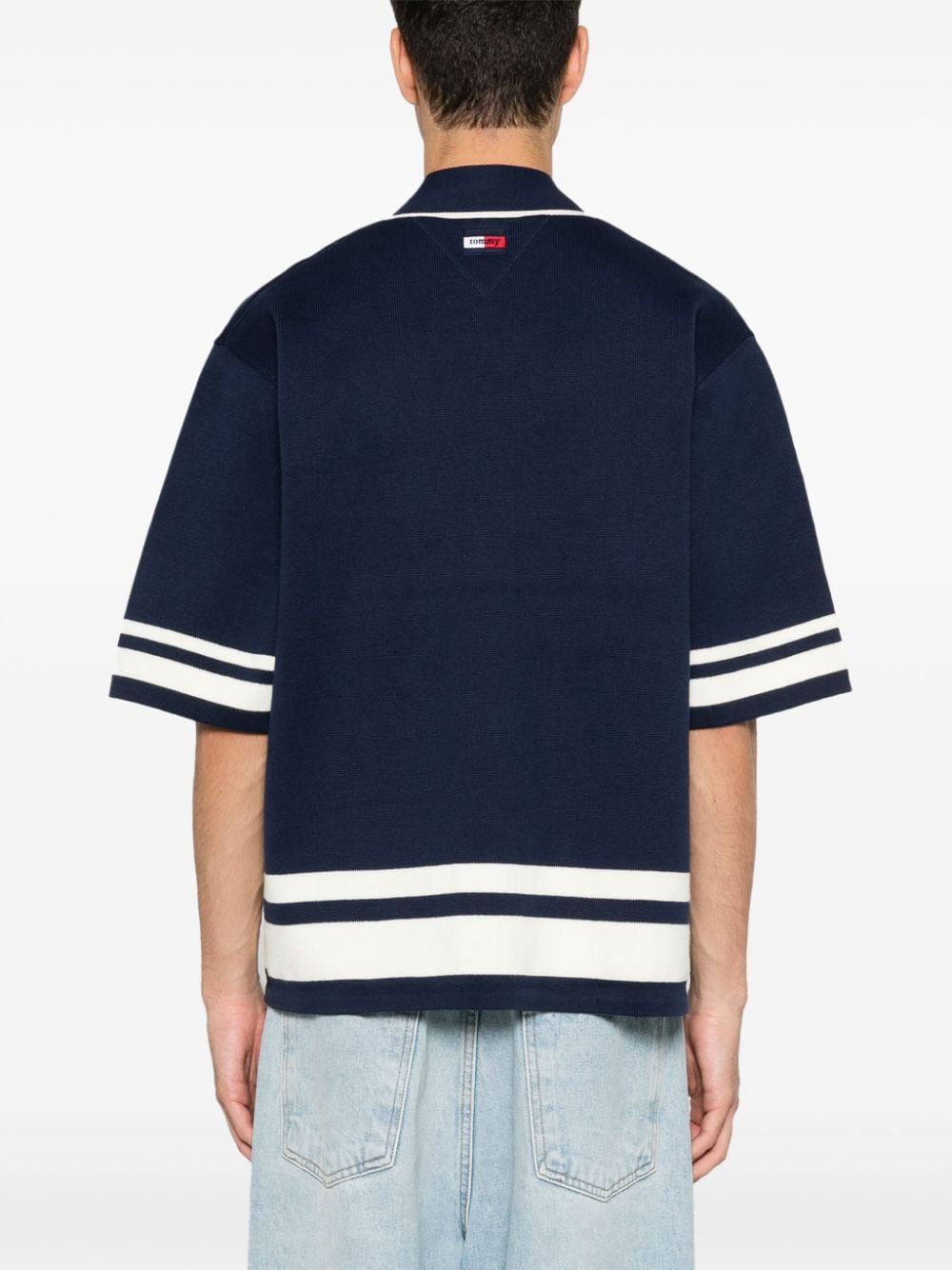 Shop Tommy Jeans Baseball Cardigan In Blue