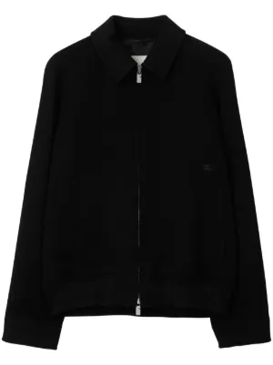 Acne Studios zip-up Wool Shirt Jacket | Black | FARFETCH