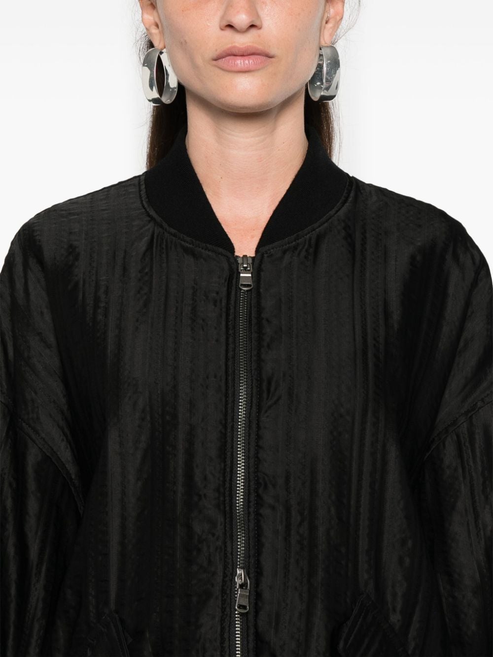 Shop Christian Wijnants Jaria Bomber Jacket In Black