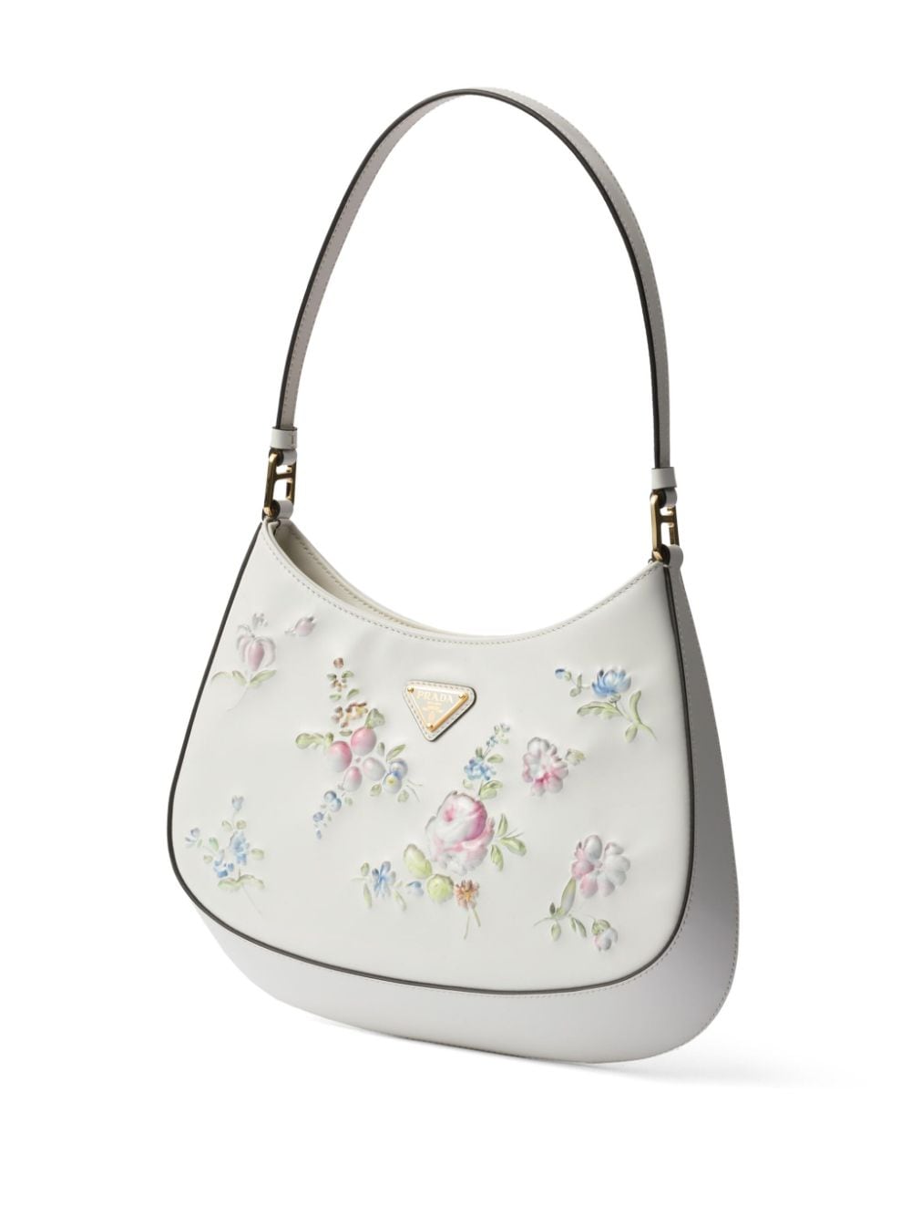 Shop Prada Cleo Shoulder Bag In White