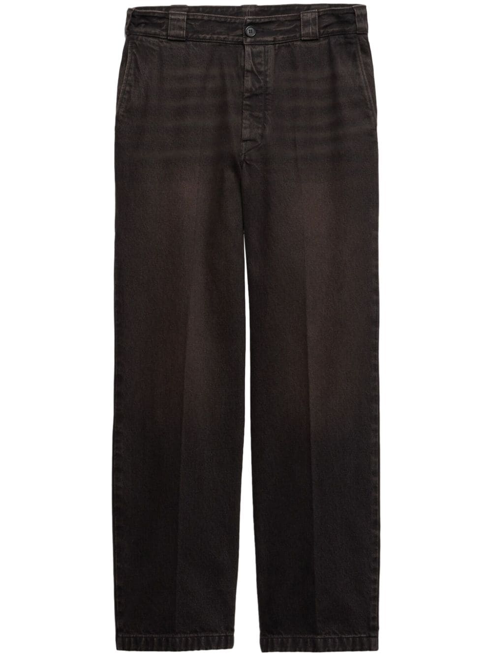 Shop Prada Loose-fit Jeans In Braun